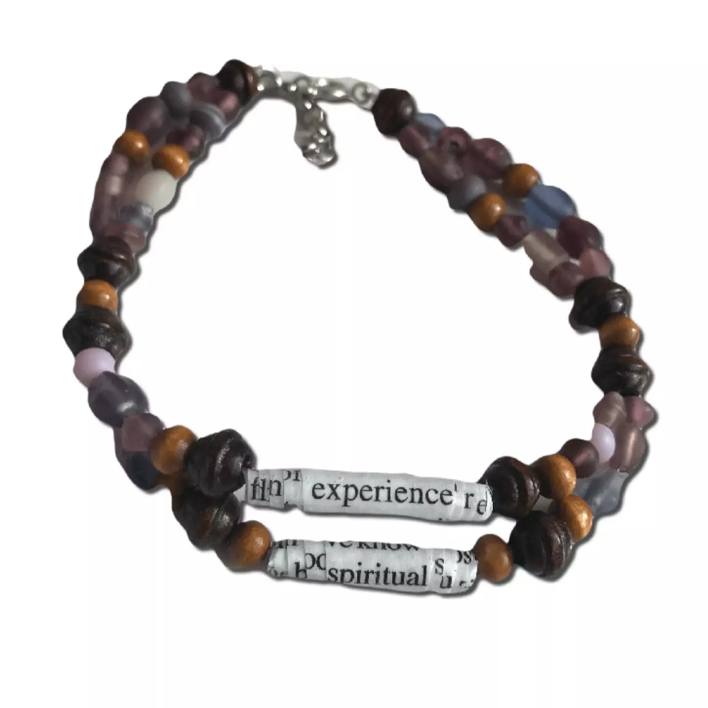 Big Book Bead Bracelet Spiritual Experience Purple - The Token Shop