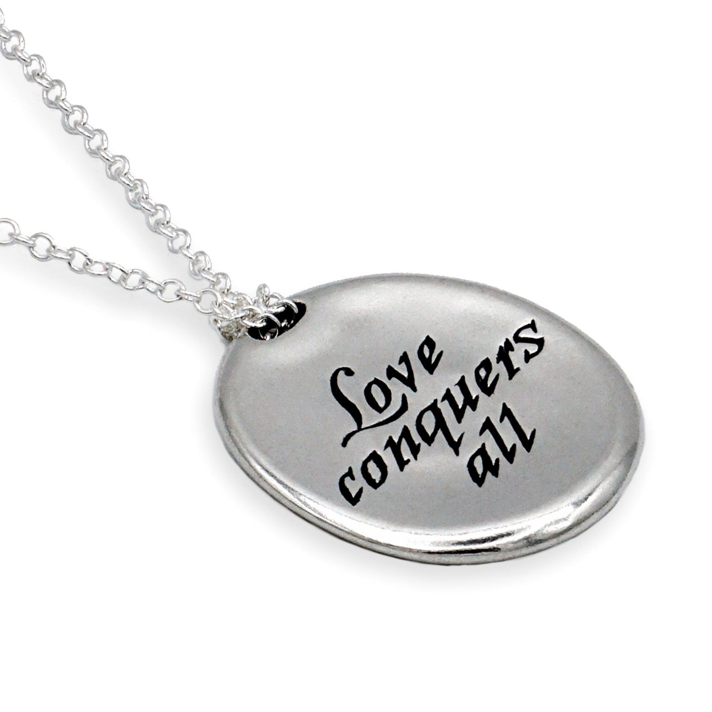 Love Conquers All Sterling Silver AA Necklace - The Token Shop