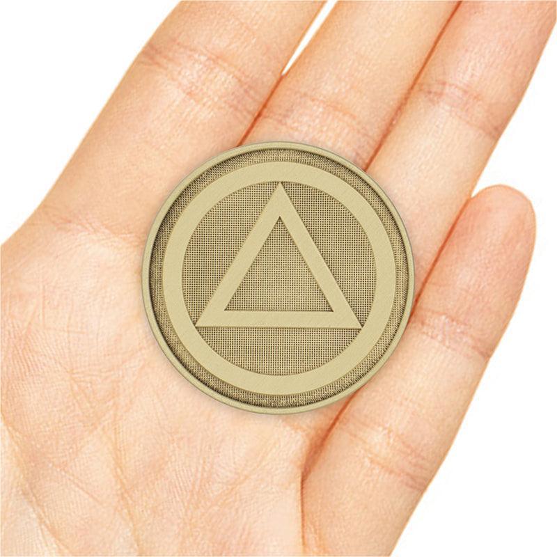 Circle Triangle Wendells Bronze Affirmation Medallions - The Token Shop