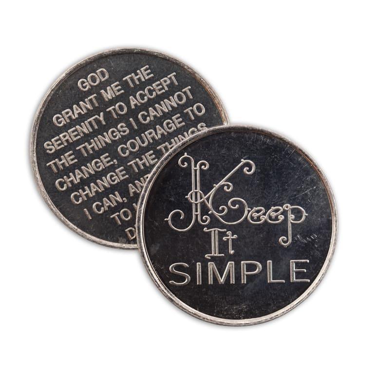 Keep It Simple Aluminum Affirmation Coin - The Token Shop