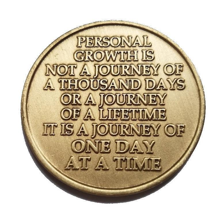 LIfe Is A Journey Bronze Affirmation Medallion - The Token Shop