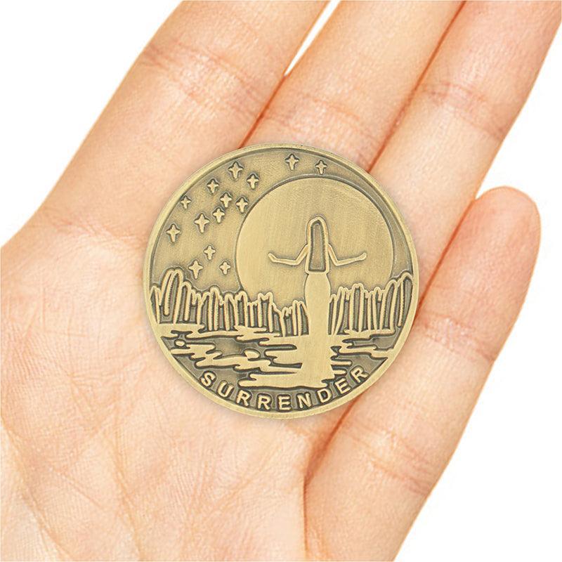 Surrender Bronze Affirmation Medallions - The Token Shop