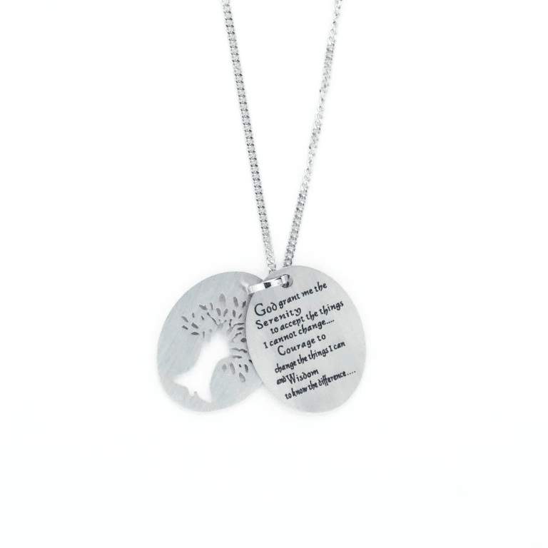 Tree of Life Serenity Prayer Hidden Window Necklace - The Token Shop