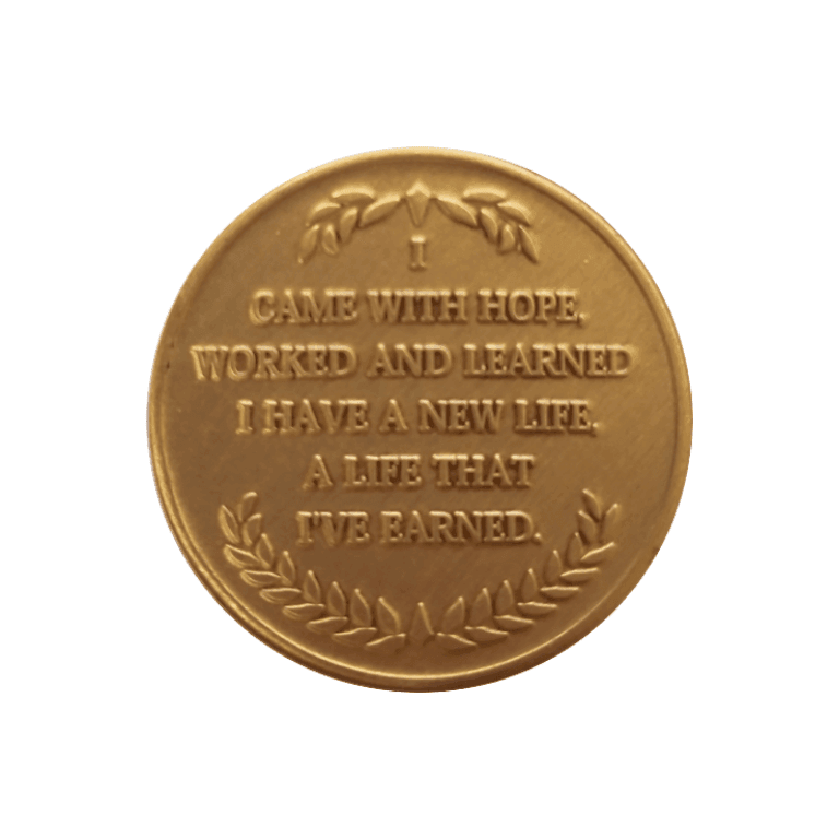 Veterans in Recovery Wendells Bronze Affirmation Medallions - The Token Shop