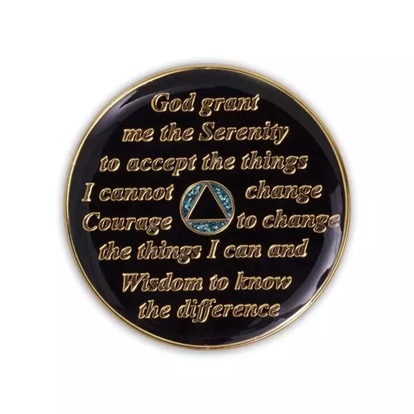 Blue Glitter Triplate AA Chips - The Token Shop