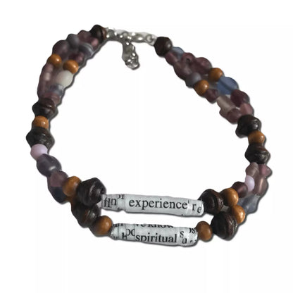 Big Book Bead Bracelet Spiritual Experience Purple - The Token Shop
