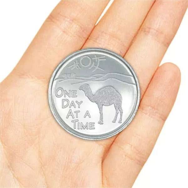 Camel One Day At A Time Aluminum Coin - The Token Shop
