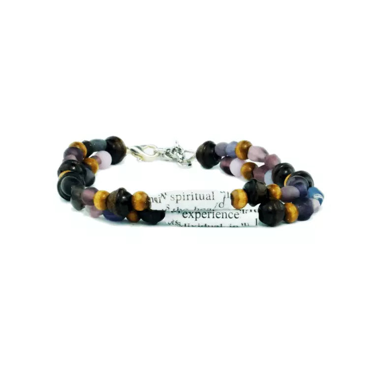 Big Book Bead Bracelet Spiritual Experience Purple - The Token Shop