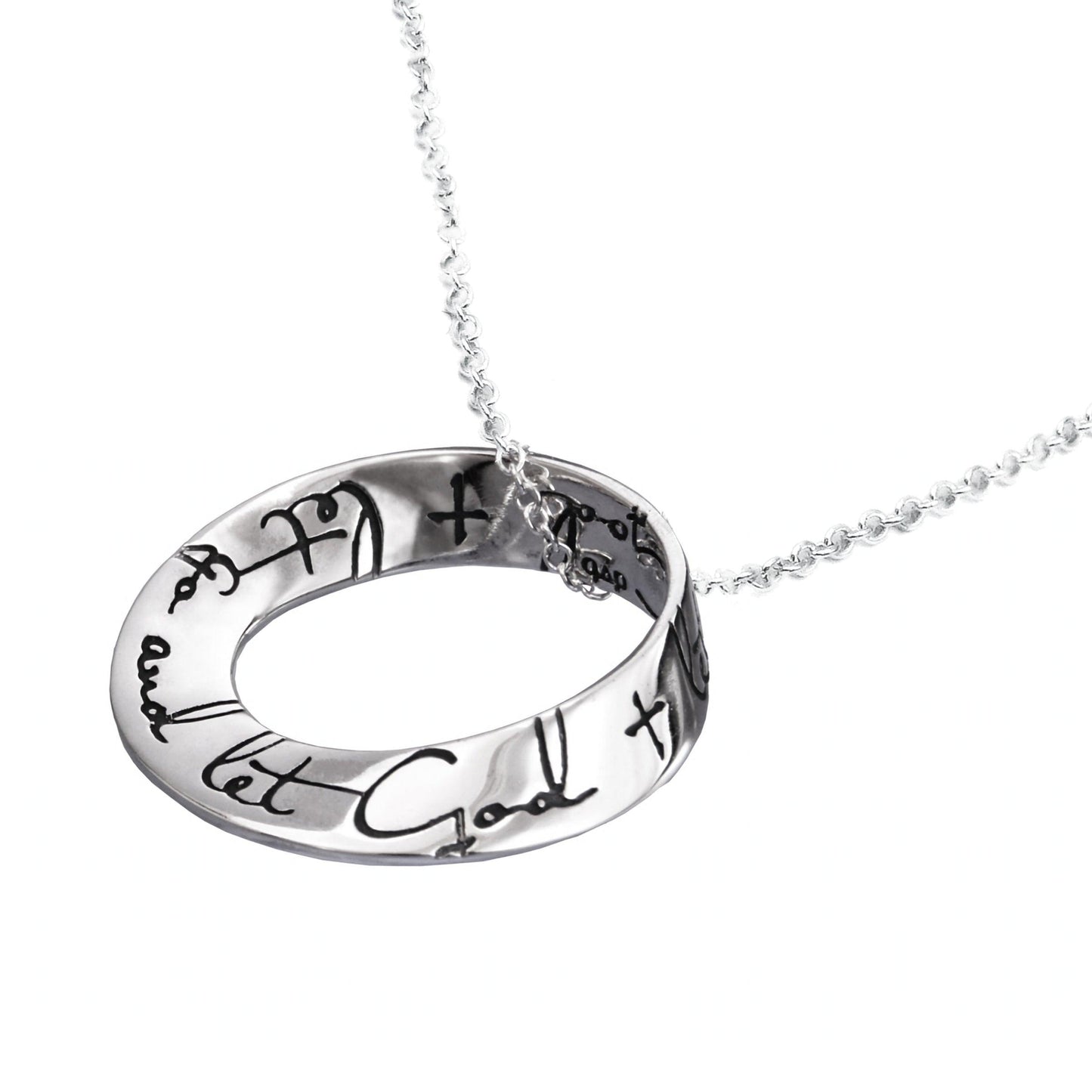 Let Go And Let God Sterling Silver AA Necklace - The Token Shop