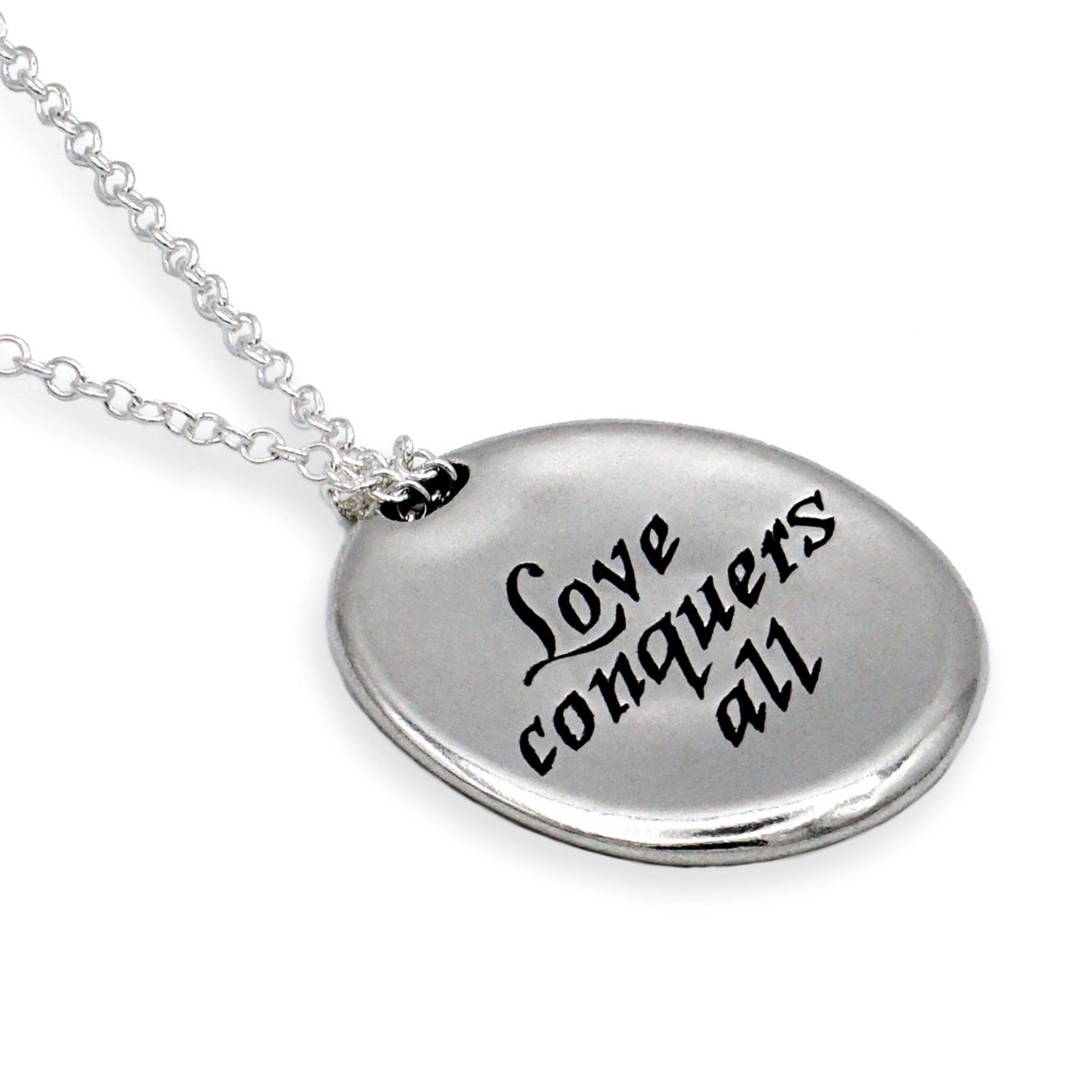 Love Conquers All Sterling Silver AA Necklace - The Token Shop