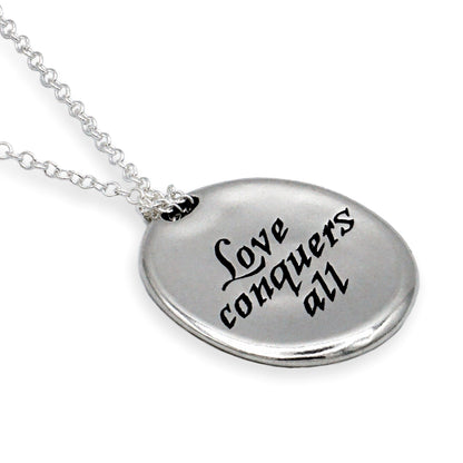 Love Conquers All Sterling Silver AA Necklace - The Token Shop