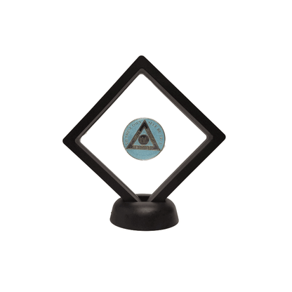 Acrylic 3D floating frame coin display box - The Token Shop