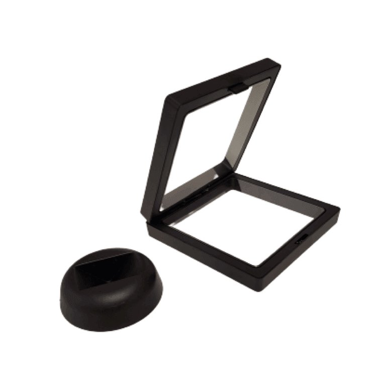 Acrylic 3D floating frame coin display box - The Token Shop