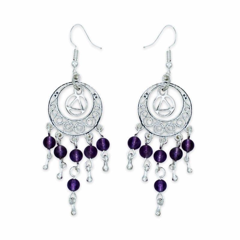 Amethyst Dreamcatcher AA Earring - The Token Shop