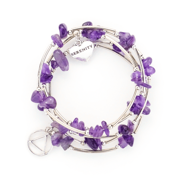 Amethyst Wire Wrap Bracelet AA - The Token Shop