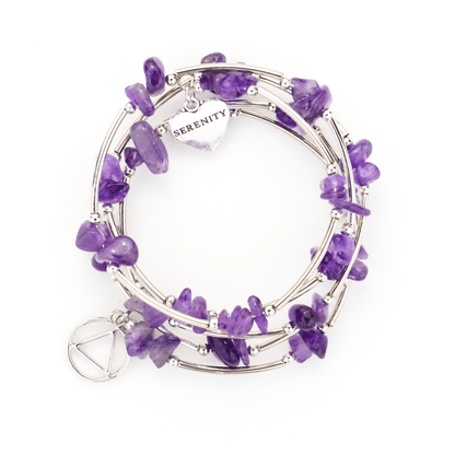 Amethyst Wire Wrap Bracelet AA - The Token Shop
