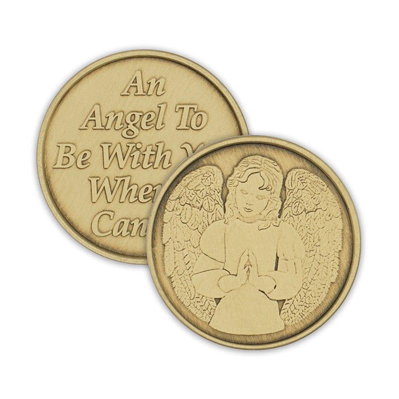 Angel To Be With You Bronze Affirmation Medallion - The Token Shop
