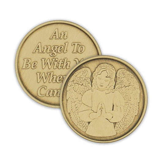 Angel To Be With You Bronze Affirmation Medallion - The Token Shop