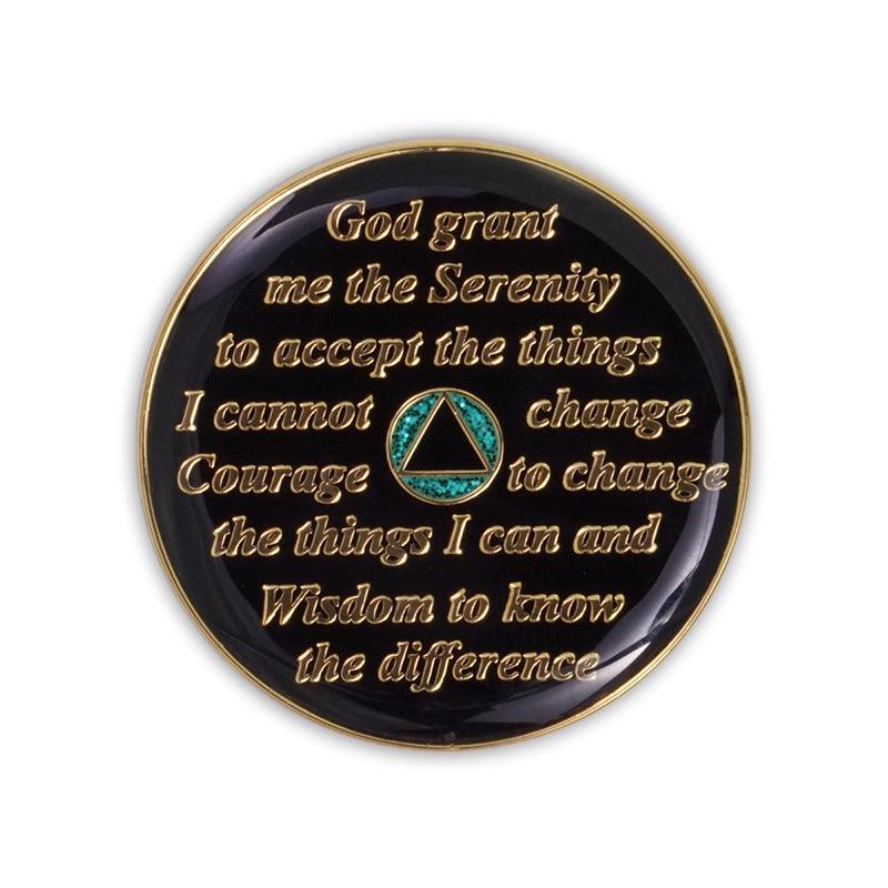 Aqua Glitter Triplate AA Chips - The Token Shop
