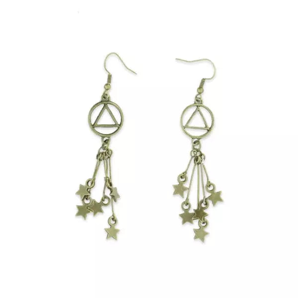 Bronze Patina Shooting Stars AA Earring - The Token Shop