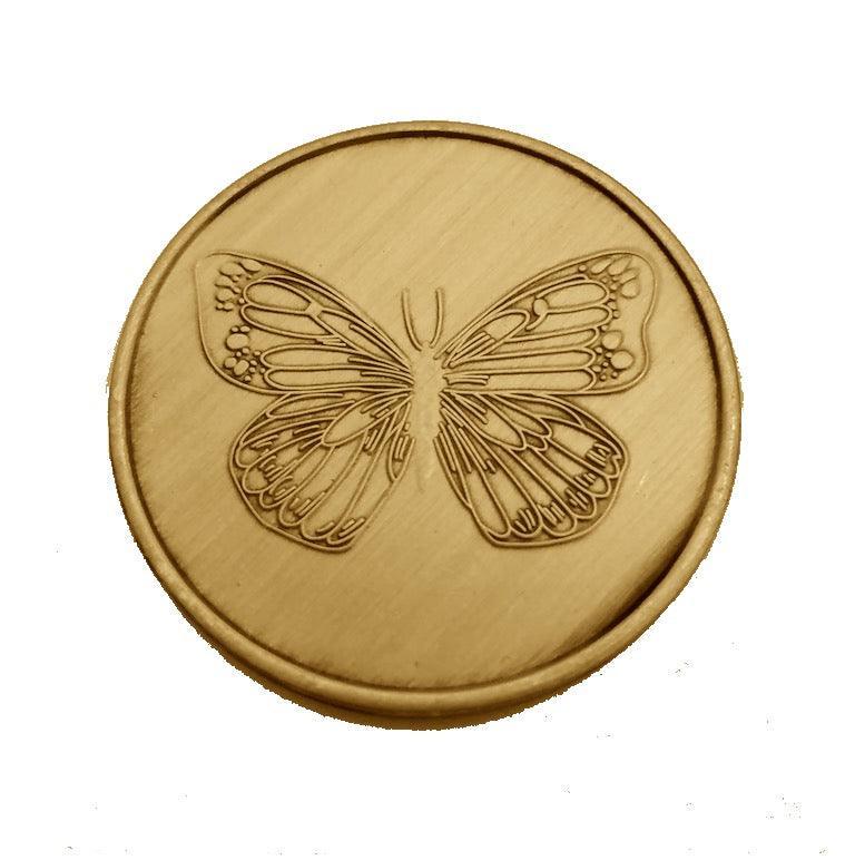 Butterfly Serenity Prayer Bronze Affirmation Medallions - The Token Shop
