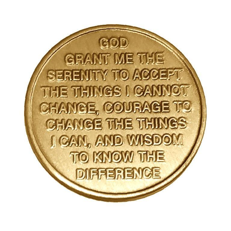 Butterfly Serenity Prayer Bronze Affirmation Medallions - The Token Shop