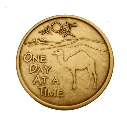Camel With Poem Bronze Affirmation Medallions - The Token Shop