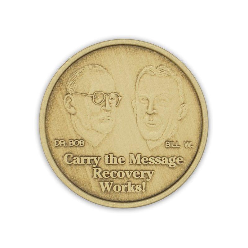 Carry The Message Bronze Affirmation Medallion - The Token Shop