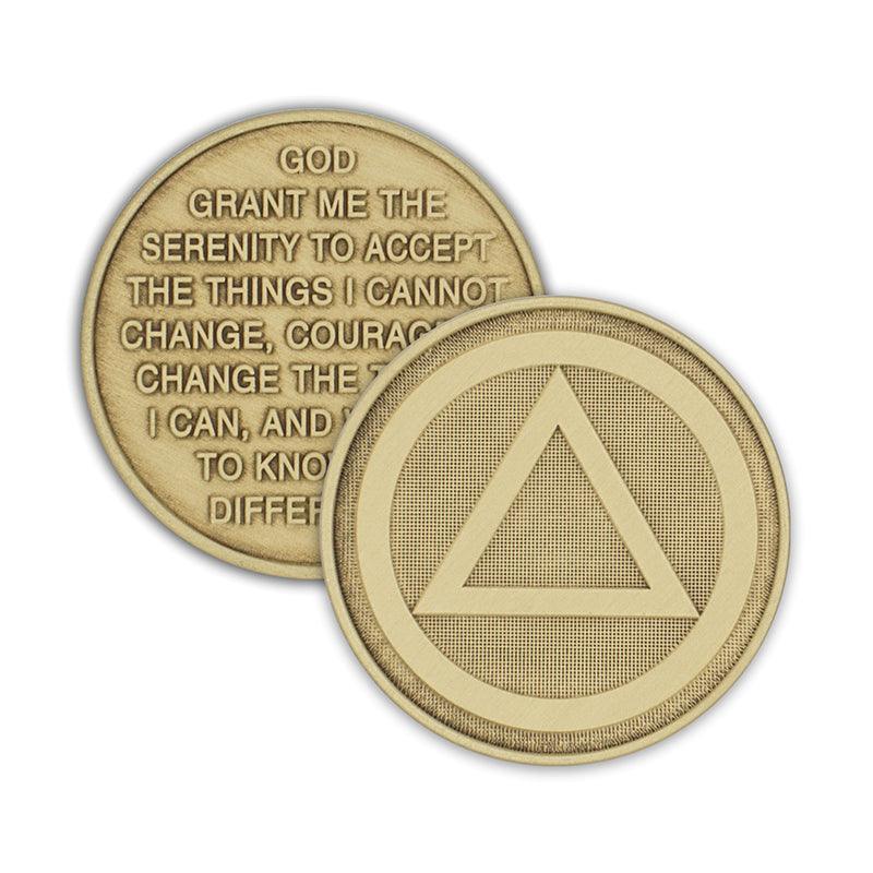 Circle Triangle Wendells Bronze Affirmation Medallions - The Token Shop
