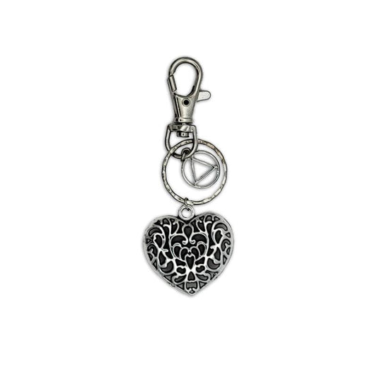 Clip On Recovery Heart Keychain - The Token Shop