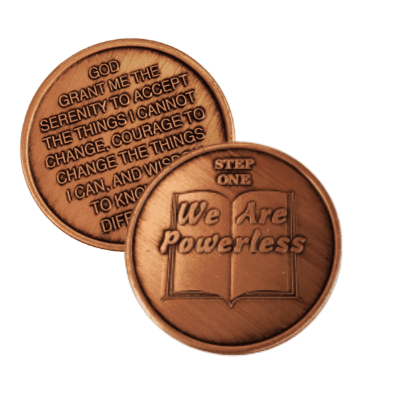 Copper Commemorative 12 Step Medallions - The Token Shop