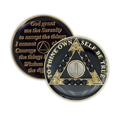 Crystallized Black Triplate AA Chips - The Token Shop