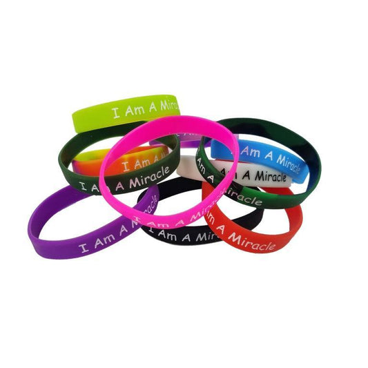Debossed Wristbands  "I Am A Miracle" - The Token Shop