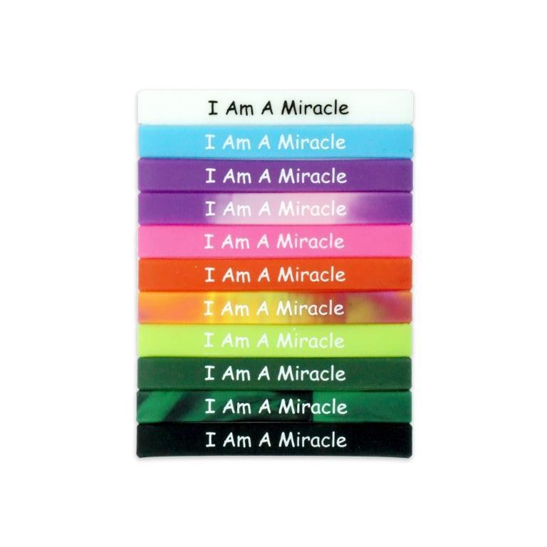 Debossed Wristbands  "I Am A Miracle" - The Token Shop