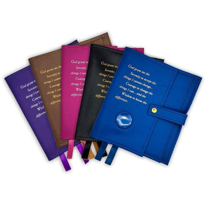 Double Big Book Cover W/Serenity Prayer and Coin Holder - The Token Shop