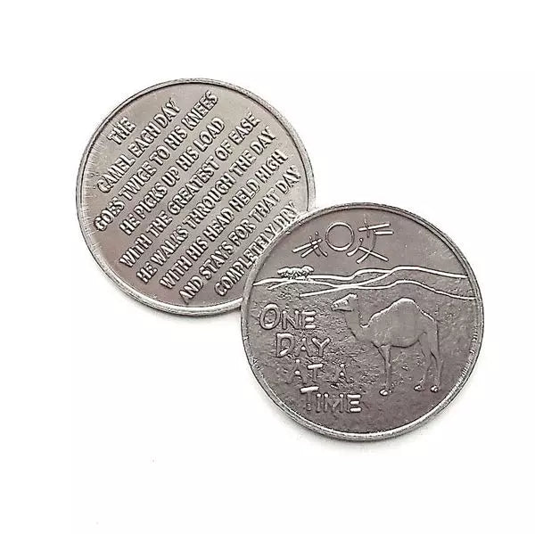 Camel W/Poem Aluminum Affirmation Coin - The Token Shop