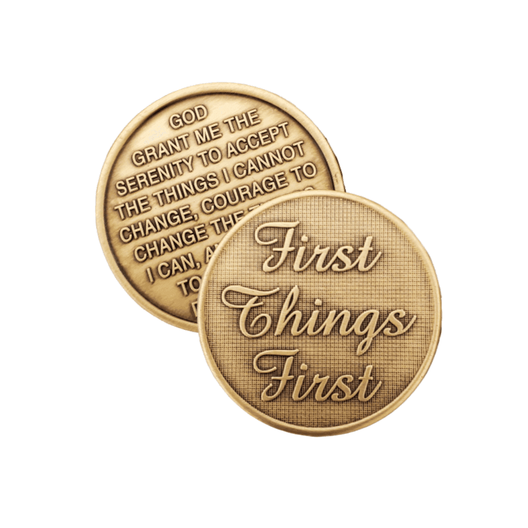 First Things First Bronze Affirmation Medallion - The Token Shop