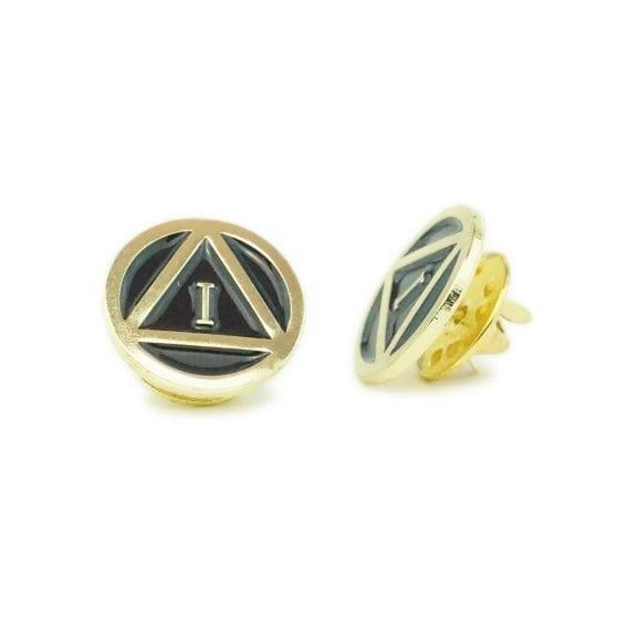 Gold Circle Triangle Motif Yearly Pin - The Token Shop