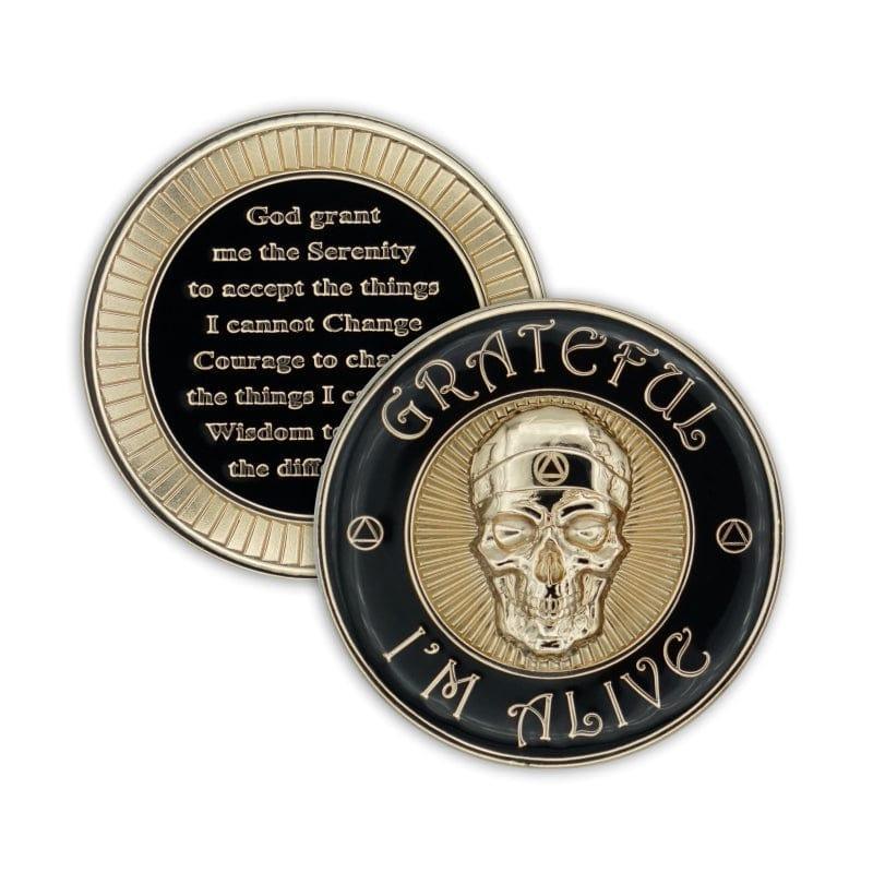 Gold Grateful I'm Alive Medallion - The Token Shop