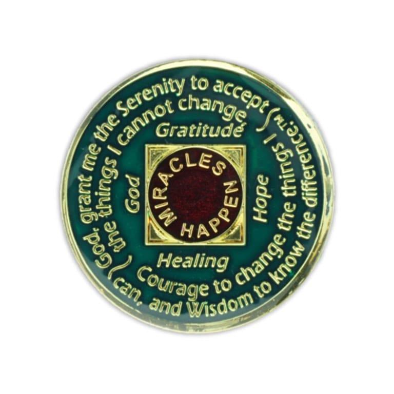 Green & Red Triplate NA Medallions - The Token Shop