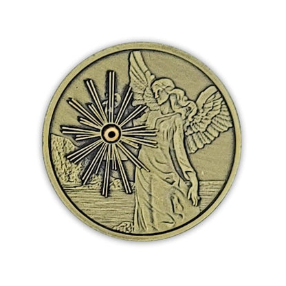 Guardian Angel Coin With Gemstone - The Token Shop