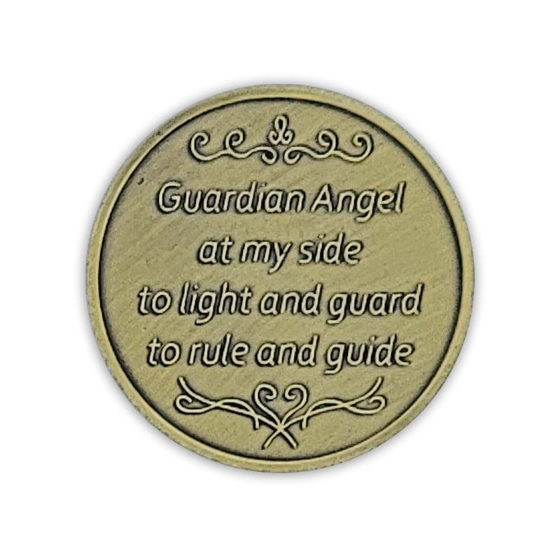 Guardian Angel Coin With Gemstone - The Token Shop