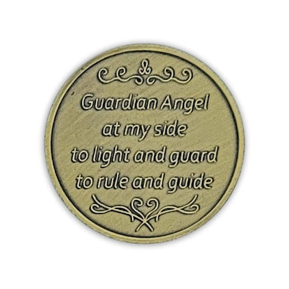 Guardian Angel Coin With Gemstone - The Token Shop
