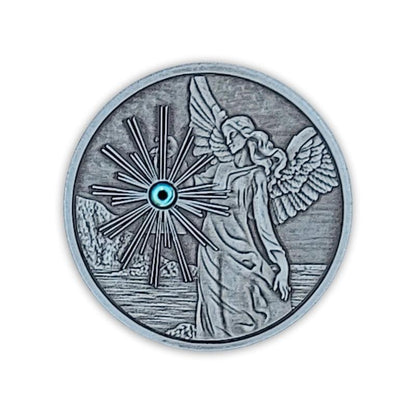 Guardian Angel Coin With Gemstone - The Token Shop
