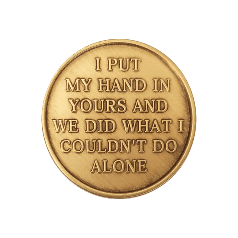 Hand in Hand Together Wendells Bronze Affirmation Medallions - The Token Shop