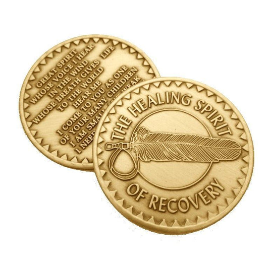 Healing Spirit Bronze Affirmation Medallions - The Token Shop
