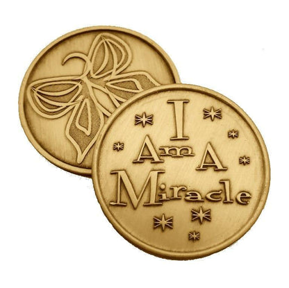 I Am A Miracle Bronze Affirmation Medallions - The Token Shop