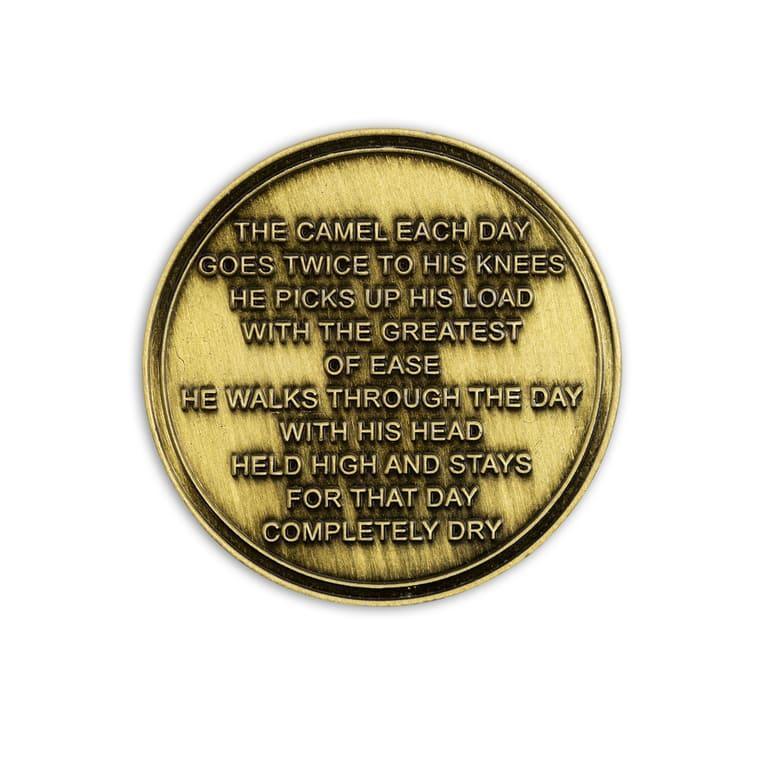 Keep Coming Back Camel Bronze Affirmation Medallions - The Token Shop