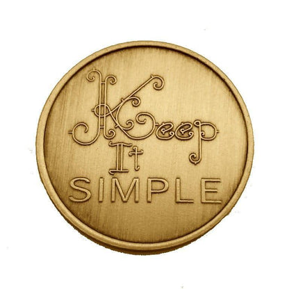 Keep It Simple Bronze Affirmation Medallions - The Token Shop