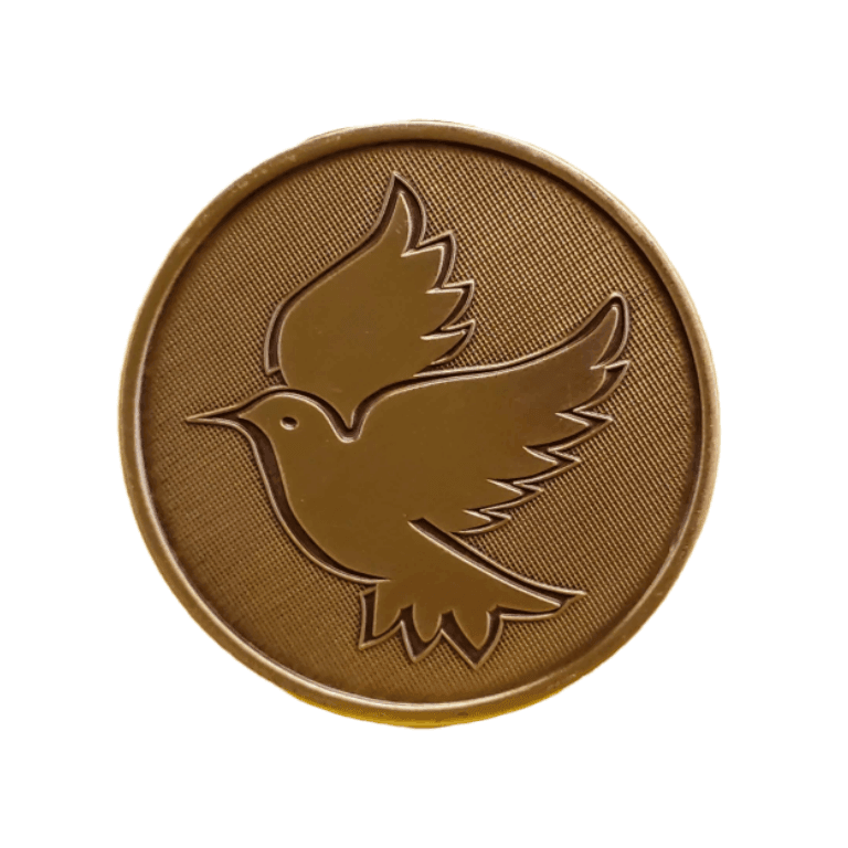 Kindness Language Bronze Affirmation Medallion - The Token Shop